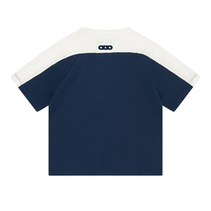 Nuova <span class=keywords><strong>T</strong></span>-<span class=keywords><strong>shirt</strong></span> Personalizzata a Maniche Corte con Design Color Block, Ricamata, Taglio Squadrato, Raglan, in Tessuto Pesante - Product Image 2