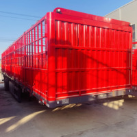 Nouvelle semi-remorque 3 essieux 12 pneus, capacité 40-60 tonnes, avec barre de traction, ridelles et bâches rabattables, caisse de chargement en acier pour entrepôt, remorque de camion, Air