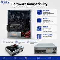 Caja de PC Industrial K18 Mini ITX / Micro ATX, Soporte para PSU 1U, Ranura de Expansión PCIe para GPU, Carcasa Metálica SFF, Chasis Personalizado OEM ODM