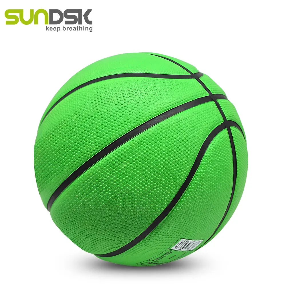 Custom printed size 7 foaming rubber basketball ball for durable play