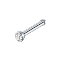 Vente en gros de bagues et clous de nez géométriques tendance en acier inoxydable plaqué argent pour femmes, hommes et enfants