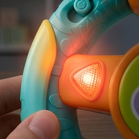 Jouet volant pour bébé QS avec lumières et musique, volant en plastique, jouet de simulation pour l'apprentissage précoce