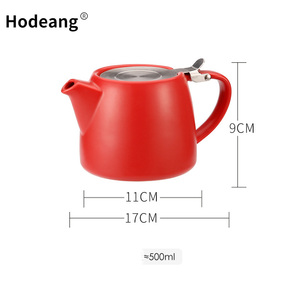 <strong>Ceramic</strong> Teapot with Stainless Steel Infuser 500ml Tea Pot Loose Leaf Tea Maker Modern Coffee Tea <strong>Kettle</strong> - Product Image 5