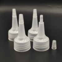 Bouchon compte-gouttes à long bec 24/410, bouchon à vis en plastique 24 mm, bouchon spiralé à long bec