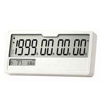 Contador Digital Electrónico Magnético de Pantalla Grande J&R, Temporizador de 2000 Días, con Reloj