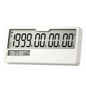 J&R Compteur numérique magnétique à grand écran pour suivi du temps et de <span class=keywords><strong>la</strong></span> date, avec fonction de minuterie et horloge, jusqu'à 2000 jours - Product Image 1