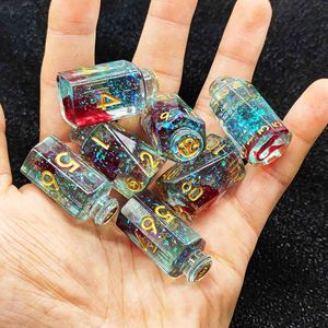 High Quality <strong>DND</strong> D6 Game Dice Set Two-Color Resin <strong>Bullet</strong> Clear Metal Board Games Custom Logo Factory Price Entertaining - Product Image 4