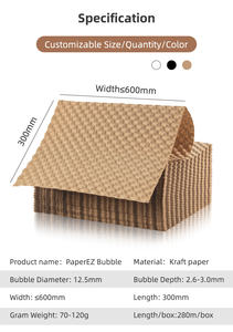 PaperEZ Kraft Paper Bubble No Extra Machine Recyclable Customizable <b>Christmas</b> Gift Wrapping & Shipping Cushioning - Product Image 3