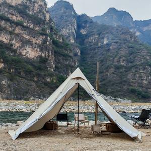 Tente chaude quatre saisons avec cheminée et jupe anti-neige pour la randonnée en famille, la pêche et la chasse - Product Image 6