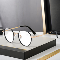 VisualMate Lunettes de lecture vintage en titane pur avec logo personnalisable de style populaire populaire avec monture optique circulaire à la mode