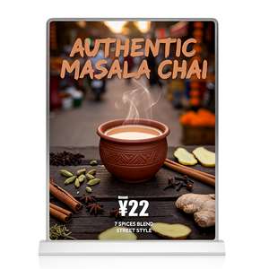 กล่องไฟ LED แบบตั้งโต๊ะ รุ่นใหม่ ดีไซน์บางเฉียบ สำหรับร้านเบอร์เกอร์ ร้านอาหารฟาสต์ฟู้ด ใช้สำหรับแสดงเมนูโปรโมชั่นแบบเมกะคอมโบ - Product Image 4