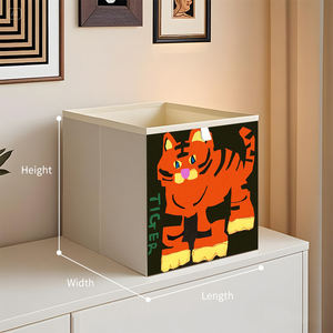 Caixa de armazenamento dobrável personalizada com tampa, caixa de armazenamento com tampa, design novo, preço de fábrica, organizador de brinquedos com padrão fofo - Product Image 6