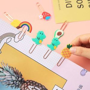 Factory Custom Durable Paperclip Cartoon Soft PVC 3D Paper Clip <b>Bookmark</b> - Product Image 2