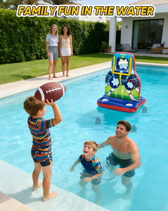 <b>Inflatable</b> Football Toss <b>Game</b> Set with 3 Target Holes for Pool & Backyard Fun - Product Image 4