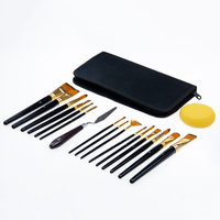 Pinceaux de maquillage professionnels de luxe en poils synthétiques, 15 pièces, de haute qualité, pour marque privée, vente en gros, 2024
