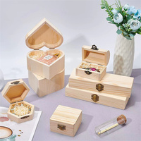 Boîte en bois non finie en forme de cœur, boîte de rangement pour fleurs éternelles, boîte à bijoux en bois, boîte au trésor en bois avec couvercles