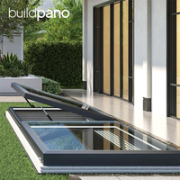 Tragaluz de Vidrio y Aleación de Aluminio de Estilo Moderno con Apertura Automática, Antideslizante e Impermeable para Exteriores, Ideal para Terrazas, Patios y Villas