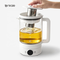 Nouvelle bouilloire électrique en verre multi-usages de 1,5 L avec infuseur à thé pour le thé.