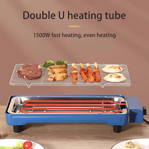 Hot Sale Electric <b>BBQ</b> Grill Easy Clean Non Detachable Plate PTFE Non Stick Coating <b>Smokeless</b> Indoor Outdoor Household Barbecue - Product Image 4