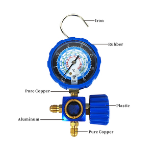 Manomètres de réfrigération automobile -1~35 bar Manifold à simple manomètre avec poignée en plastique - Product Image 2