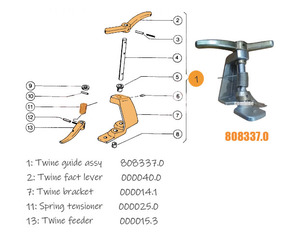 Bals 808337/ 000046 cl-aas d'occasion, Guide de ficelle, Assy pour marmarmarcher constante - Product Image 2