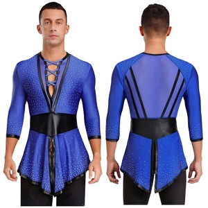 Camisetas de Danza Contemporánea Latina para Hombre, para Ballet, Tango, Flamenco, Bailes de Salón, Trajes de Danza Lírica Largos, Ropa de Práctica - Product Image 2