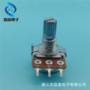 โพเทนชิโอมิเตอร์แบบหมุนเดี่ยว Wh148 แกนเกลียว M6x0.75 แบบมีร่อง 1 รอบ B1K B10K B500K สำหรับควบคุมความเร็วหรือการหรี่ไฟ - Product Image 3