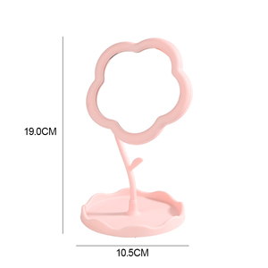 <span class=keywords><strong>Espejo</strong></span> <span class=keywords><strong>de</strong></span> Maquillaje con Diseño <span class=keywords><strong>de</strong></span> Tulipán y Base <span class=keywords><strong>de</strong></span> Almacenamiento, <span class=keywords><strong>Espejo</strong></span> <span class=keywords><strong>de</strong></span> Vanidad Creativo para Escritorio, <span class=keywords><strong>Espejo</strong></span> Cosmético para Dormitorio - Product Image 2