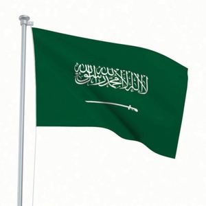 Factory Wholesale 90x150cm 100D Polyester Good Quality Best Price Custom <b>Flags</b> Banners Saudi Arabia <b>Flags</b> for Event - Product Image 5
