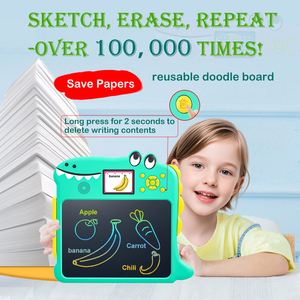 Tablet Educativo <span class=keywords><strong>per</strong></span> <span class=keywords><strong>Bambini</strong></span> con Lavagna LCD, Dispositivo di Studio <span class=keywords><strong>per</strong></span> Disegno, Lettura e Matematica - Product Image 3