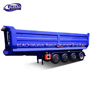 الشاحنة الرائجة في الصين من ALEEAO بقوة 40 طنًا و50 طنًا ذات العجلات العكسية الخلفية المقلَّبة وهي شاحنة نصف مقطورة بها 3 محاور ومستخدمة لإطارات شاحنة تفريغ للبيع
