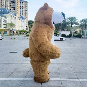 Funtoys ours gonflable mascotte Costume ours en peluche Fursuit peluche pour adulte Anime <span class=keywords><strong>Cosplay</strong></span> personnalisé mascotte carnaval animal - Product Image 5