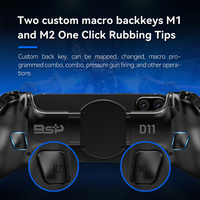 Controlador de Juego Inalámbrico D11 con Bluetooth, Joystick para Android, Controlador de Streaming, Gatillos Hall Extensibles, Tecla Trasera Macro