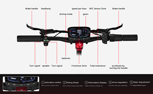 Contrôleur de moteur de scooter électrique Liviae Liya 52V 30A/60V 35A/72V 45A 50A avec démarrage par carte NFC et configuration via application sur écran central - Product Image 4
