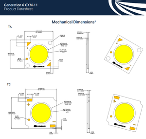 Mejor Precio LUMINUSs Generación 6 CXM-11 CXM-11-35-90-36-TC60 Sensus COB LED 3500K Ra90 35V 640mA Φ11mm LES 19x19mm Emisor LED - Product Image 4