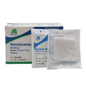 Suprimentos Hospitalares Algodão Cirúrgico Abdominal Estéril Gaze Cotonete com Raio-<span class=keywords><strong>X</strong></span> Detectável 2 "<span class=keywords><strong>X</strong></span> 2", 4 "X4", HUADA /OEM Marca - Product Image 4