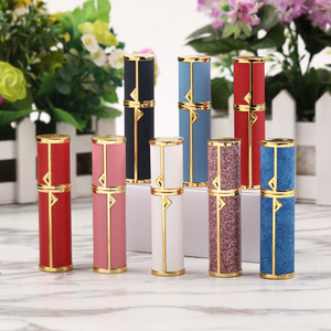 Sang trọng da Nước hoa chai 5ml dưới bơm lại nhựa bên trong mẫu màu đỏ hồng atomizers - Product Image 1