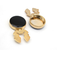 Nouveaux modèles de mode logo personnalisé boutons couverture couvercle boutons de manchette métal couvre bouton pour hommes
