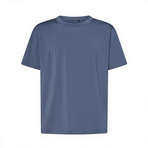 T-shirt Henley à manches courtes bleu clair pour homme DRIOV, coupe ajustée, respirant, séchage rapide, écologique, anti-rides, tissé 100% coton - Product Image 4