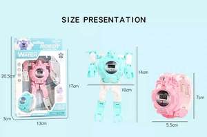 Bambini orologi digitali 3 In 1 trasformare giocattoli <span class=keywords><strong>Robot</strong></span> orologio deformazione fai da te giocattoli <span class=keywords><strong>Robot</strong></span> modello regali per bambini guardare giocattoli - Product Image 6