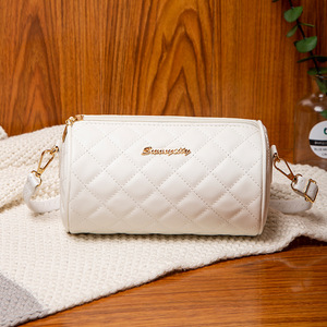 Nuevo Bolso Bandolera de Moda, Bordado, Acolchado, de PU, Elegante, Cilíndrico, Geométrico, para Otoño y Verano, Dropshipping - Product Image 6