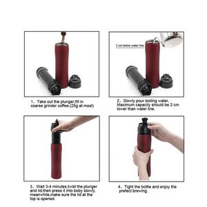 Bouteille d'eau de voyage de 350ml avec <span class=keywords><strong>filtre</strong></span> pour <span class=keywords><strong>cafetière</strong></span> à presse française portable avec logo personnalisé <span class=keywords><strong>Thermos</strong></span>/bouilloire isolé à double paroi - Product Image 4