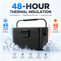 Glacière isotherme moderne 3,8 L pour aliments et boissons, avec loquet de verrouillage, idéale pour la pêche, la plage, le camping-car, personnalisable avec logo