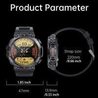 Jam Tangan Pintar Olahraga Luar Ruangan Baru SENBONO K56PRO untuk Pria, Layar Bundar Besar 1,39 inci, Dial Kustom, Bisa Menjawab Panggilan, Baterai 400mAh, Jam Tangan Pintar untuk Pria dan Wanita
