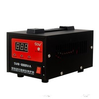 Régulateur de tension monophasé 220V AC entièrement automatique, type relais, servo AVR SVR 1000VA 1000W pour appareils électroménagers