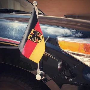 Benutzer definierte doppelseitige Sublimation Auto Flagge, Auto Flagge Deutschland, benutzer definierte Auto Spiegel Flaggen