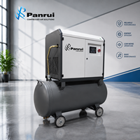 Compresseur d'air à vis 7,5 kW 8 bars 10 CV silencieux 2-en-1 avec réservoir en stock prêt à être expédié pour atelier