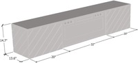 Meuble TV design flottant moderne blanc mat avec façades mates pour salon et chambre à coucher