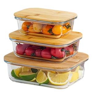 2026 New Design <b>Food</b> <b>Container</b> Lunch Box Microwave Safe With Bamboo Lid - Product Image 1