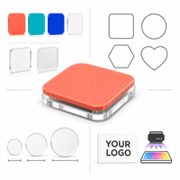 Ensemble d'aimants en acrylique colorés, aimants personnalisés, aimants translucides arc-en-ciel, décoration de réfrigérateur, décoration de cuisine, cadeau, vente en gros, OEM